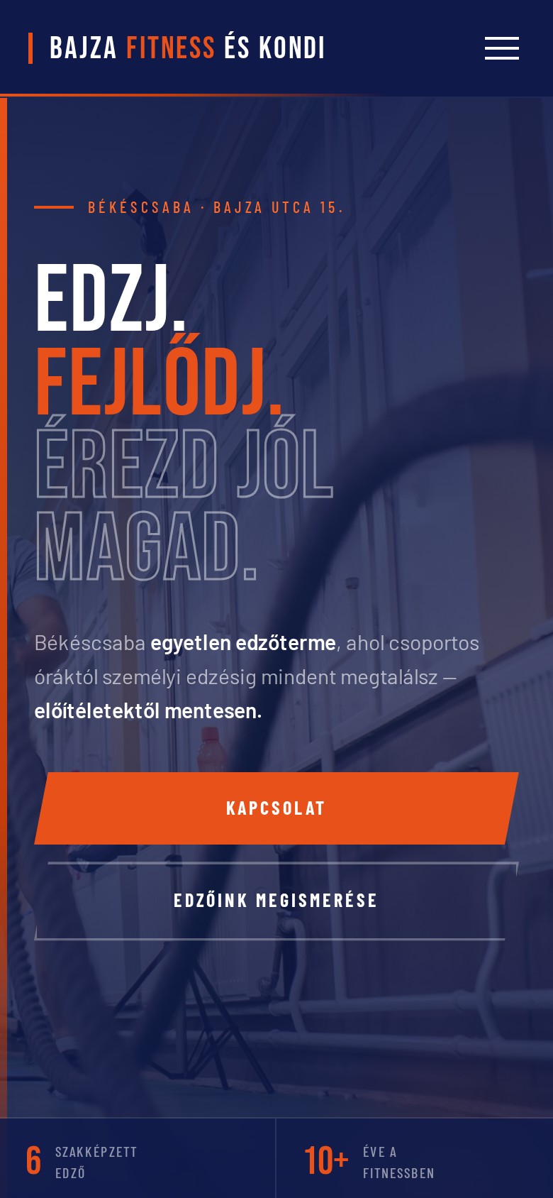 bajzafitnesz.hu weboldal előnézete