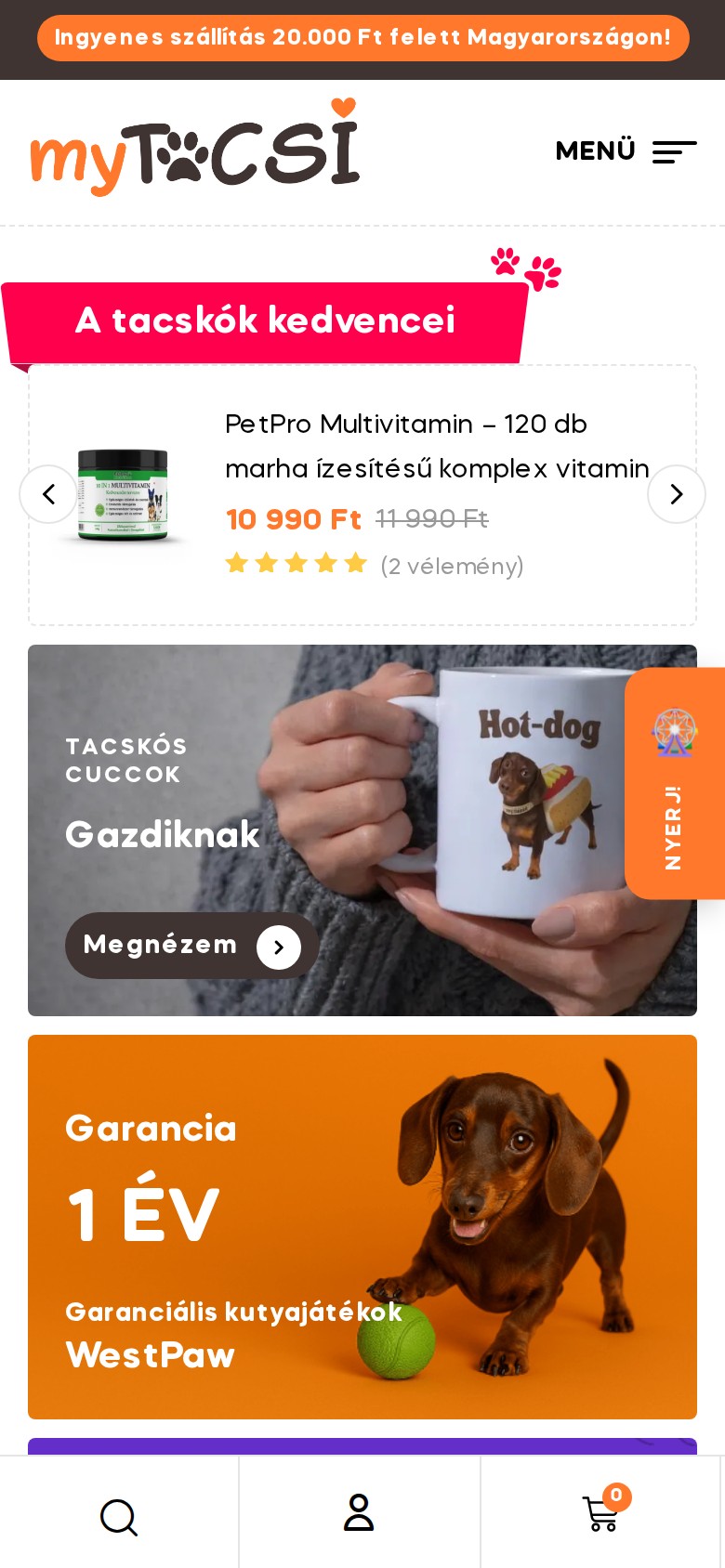 mytacsi.hu weboldal előnézete